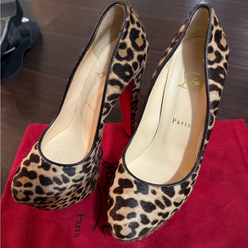 Christina Louboutin Leopard Print Women's Shoes